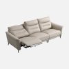 Luxury Beige Recline Chair 3-Seat Sofa