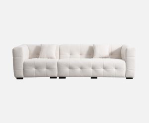 Elegant White Velvet Sofa Collection