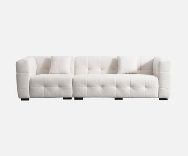 Elegant White Velvet Sofa Collection