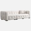 Elegant White Velvet Sofa Collection