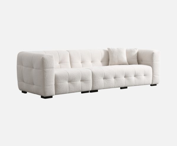 Elegant White Velvet Sofa Collection