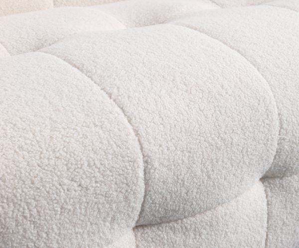 Elegant White Velvet Sofa Collection