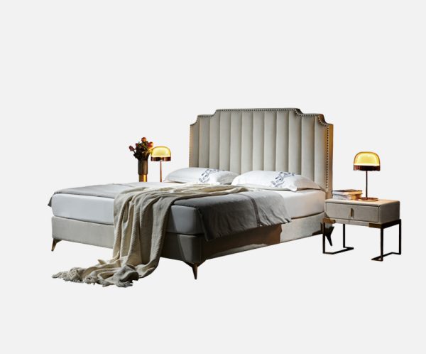 Vertical Line Leather Bed