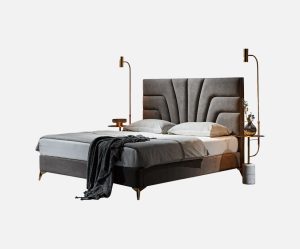 Chic Velvet Fabric Bed