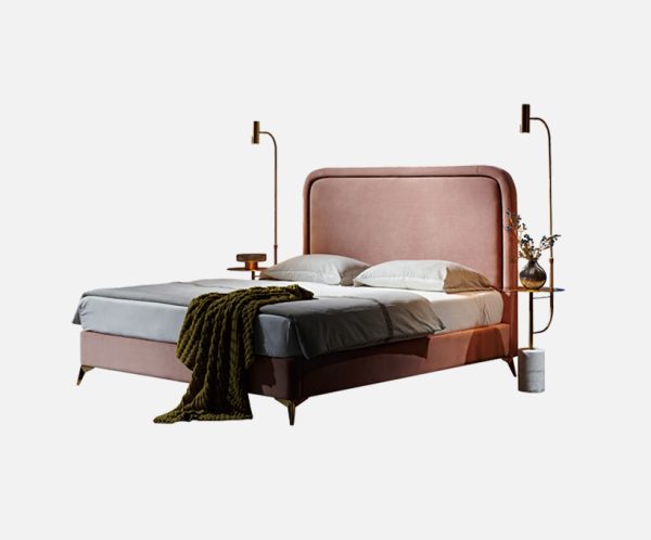 SK66 Classic Velvet Fabric Upholstered bed
