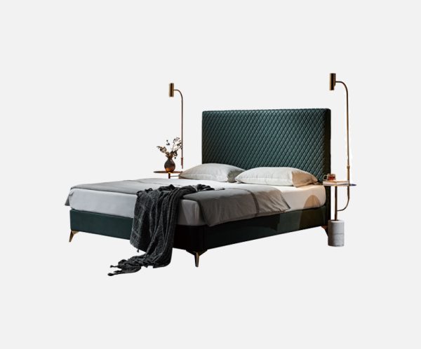 Flat Headboard Upholstered bed