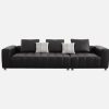 Minimalist Straight Leather Sofa